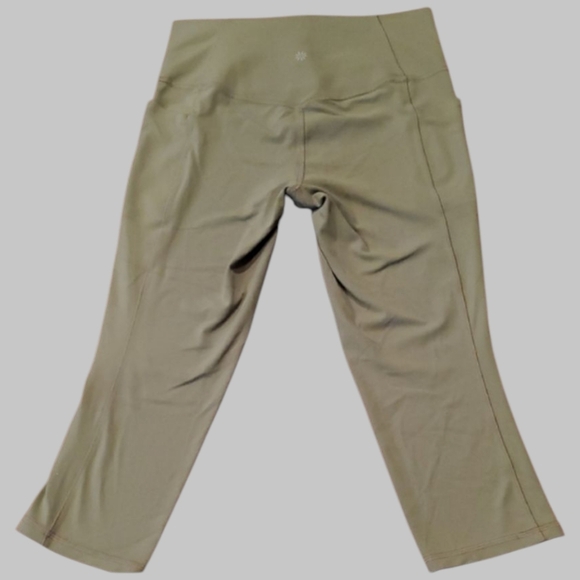 Athleta Light Olive Green Cropped Leggings. Size M - Picture 2 of 6